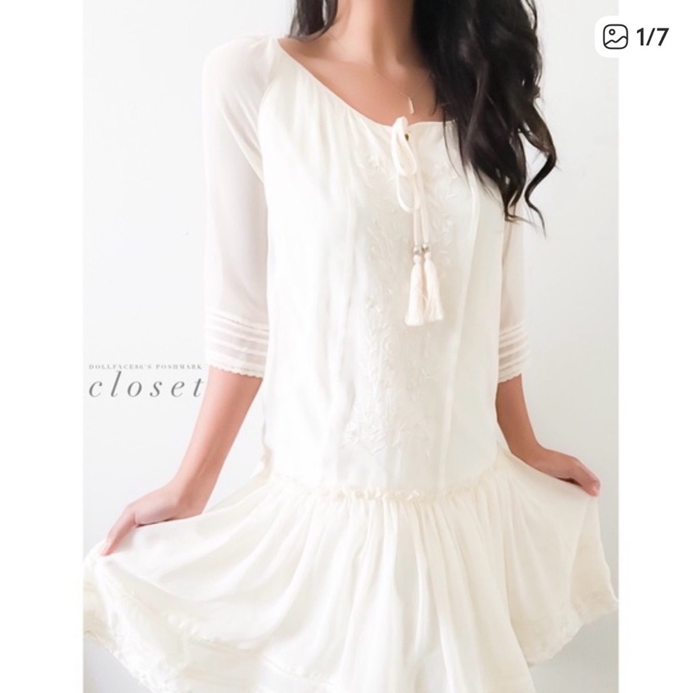Anthropologie Hazel Whimsy Fairy Boho Elegant Bridal Coastal Cowgirl Dress